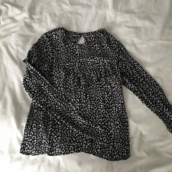 H&M leopard black and white blouse - Picture 3 of 4